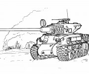 Coloriage Tank de guerre mondiale