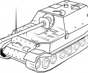Coloriage Tank en noir et blanc