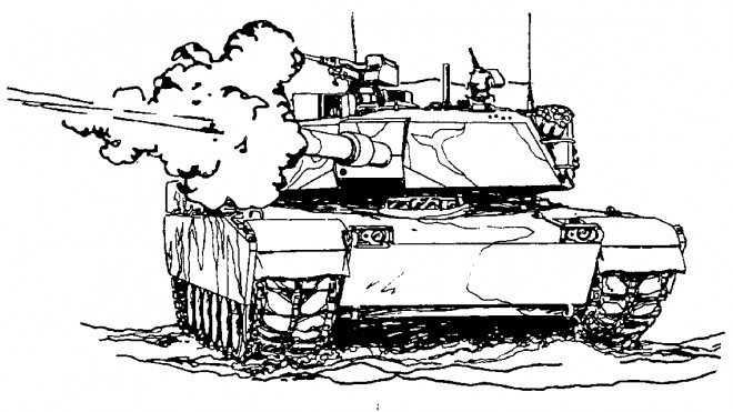 Coloriage et dessins gratuits Tank lance la bombe à imprimer