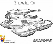 Coloriage Tank r&eacute;aliste