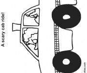Coloriage Chauffeur de Taxi fou