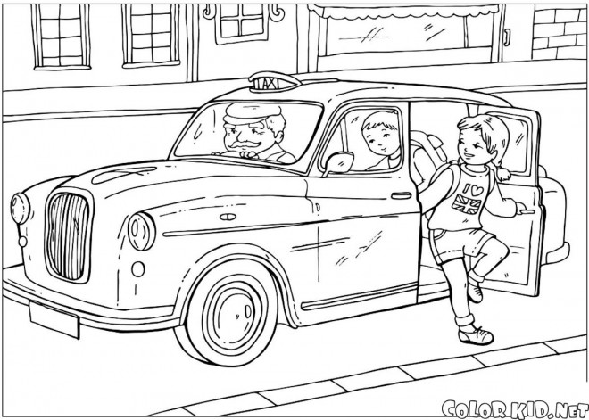 Coloriage et dessins gratuits Taxi en Angleterre à imprimer
