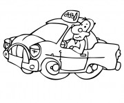 Coloriage Taxi maternelle