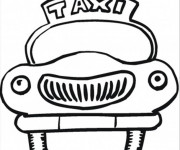 Coloriage Taxi Miniature pour les petits