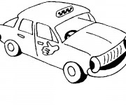 Coloriage Taxi rigolo