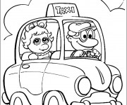 Coloriage Un Taxi magique