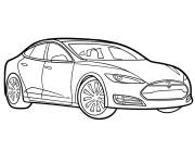 Coloriage Aper&ccedil;u de la Tesla Model S