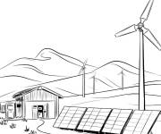 Coloriage Champ solaire de Tesla