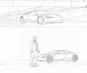 Coloriage Elon Musk pr&eacute;sente la nouvelle voiture Tesla