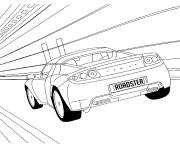 Coloriage La Tesla Roadster acc&eacute;l&egrave;re