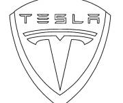 Coloriage et dessins gratuit Logo de Tesla à imprimer