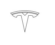 Coloriage Logo Tesla simple