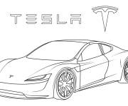 Coloriage Model Tesla Roadster 2.0