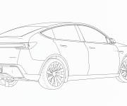 Coloriage Nouvelle Tesla Model Y Juniper 2025