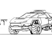 Coloriage Tesla Cyber truck puissante