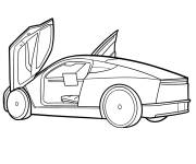 Coloriage Tesla Cybercab facile