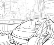 Coloriage Tesla du futur