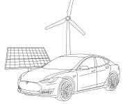 Coloriage Tesla &eacute;lectrique