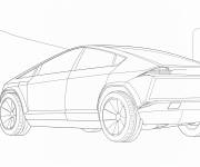 Coloriage Tesla Model 2 de 2025