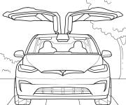 Coloriage Tesla Model X