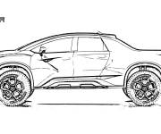 Coloriage Tesla Pick Up r&eacute;aliste