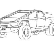 Coloriage et dessins gratuit Tesla, Voiture &eacute;lectrique populaire à imprimer