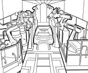 Coloriage Usine Tesla avec machines automatis&eacute;es