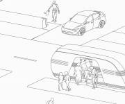 Coloriage V&eacute;hicule Tesla du futur