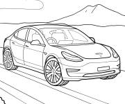 Coloriage Voiture Tesla Model 3