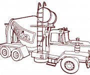 Coloriage et dessins gratuit Camion malaxeur pour le béton à imprimer