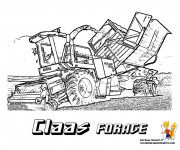 Coloriage Ensileuse Claas Forage