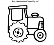 Coloriage Miniature Tracteur