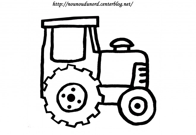 Coloriage et dessins gratuits Miniature Tracteur à imprimer