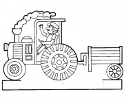 Coloriage et dessins gratuit Remorque vecteur à imprimer