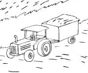 Coloriage Tracteur gratuit à imprimer
