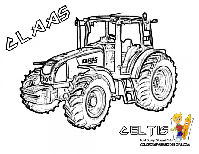 Coloriage Tracteur Claas Celtis Dessin Gratuit A Imprimer