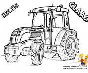 Coloriage Tracteur Claas Nectis