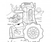 Coloriage Tracteur de Flash Mcqueen