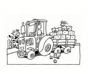 Coloriage Tracteur et Agriculture