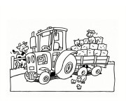 Coloriage Tracteur gratuit à imprimer liste 40 à 60