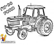 Coloriage Tracteur Ford