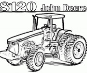 Coloriage Tracteur John Deere Dessin Gratuit A Imprimer