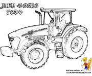 Coloriage Tracteur John Deere &agrave; t&eacute;l&eacute;charger
