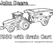 Coloriage Tracteur John Deere sur ordinateur