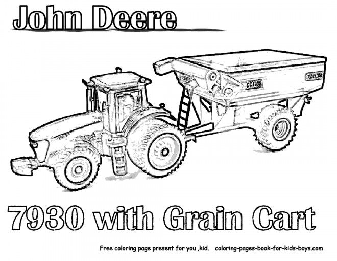 Coloriage Tracteur John Deere Sur Ordinateur Dessin Gratuit