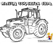 Coloriage Tracteur massey ferguson