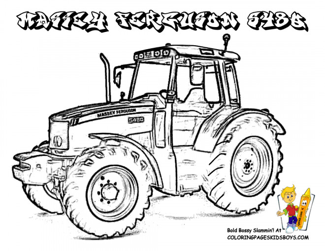 Coloriage Tracteur massey ferguson dessin gratuit à imprimer