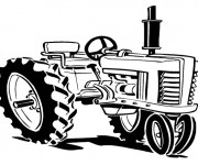 Coloriage Tracteur maternelle à colorier