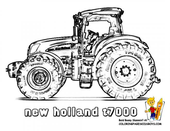 Coloriage Tracteur New Holland Dessin Gratuit à Imprimer