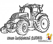 Coloriage Tracteur New Holland en vecteur